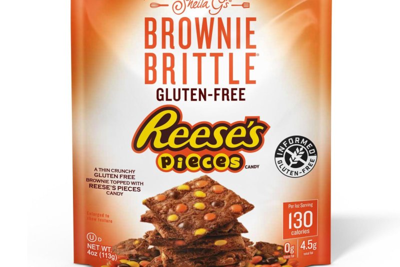 One person is known to have gotten sick as a result of wheat contamination in Gluten-free Reese's Pieces Brownie Brittle. Photo courtesy Second Nature Brands