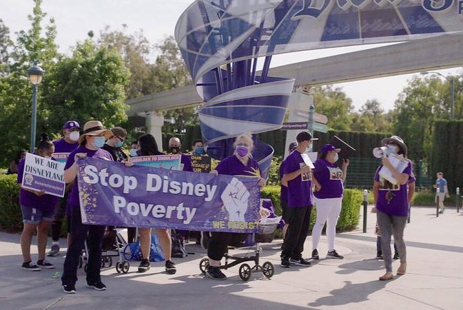 "The American Dream and Other Fairy Tails" documents a protest for higher Disneyland wages. Photo courtesy of the Sundance Institute