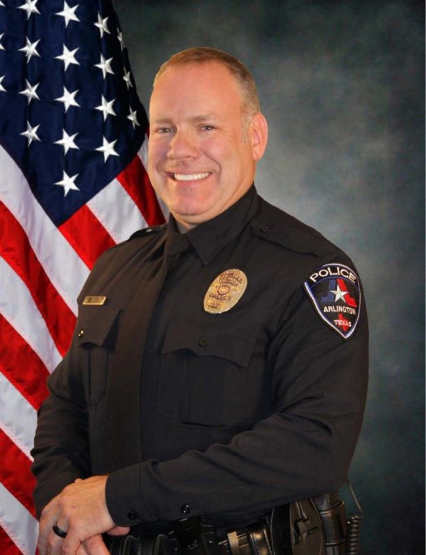 Officer Brad Miller, 49, graduated from Police Academy in March, 2015. He is on administrative leave after shooting and killing unarmed 19-year-old Angelo State University defensive back Christian Taylor after the student crashed an SUV into a car dealership early Friday. Photo courtesy of Arlington Police Department