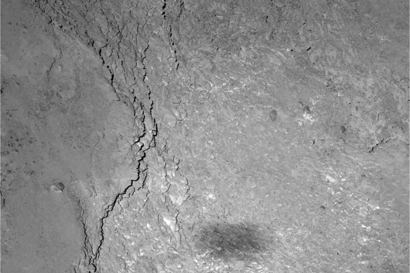 Rosetta sees its shadow. Photo by ESA/Rosetta