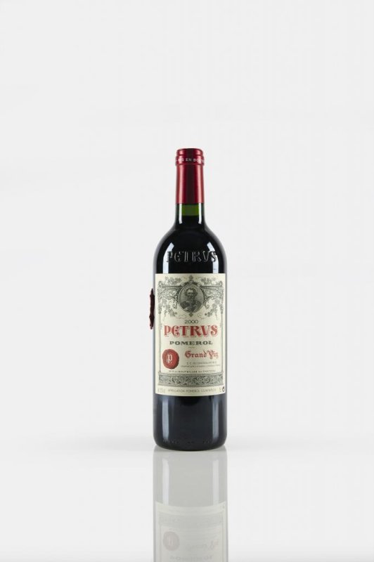 A bottle of Petrus wine that spent nearly 440 days aging aboard the International Space Station is being offered by Christie's in a private sale. Photo courtesy of Christie's