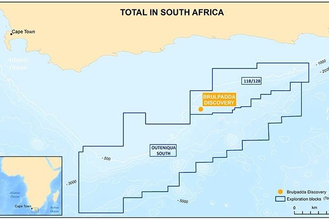 Total reported Thursday that through a discovery in South Africa it has "opened a new world-class gas and oil play." Illustration courtesy of Total