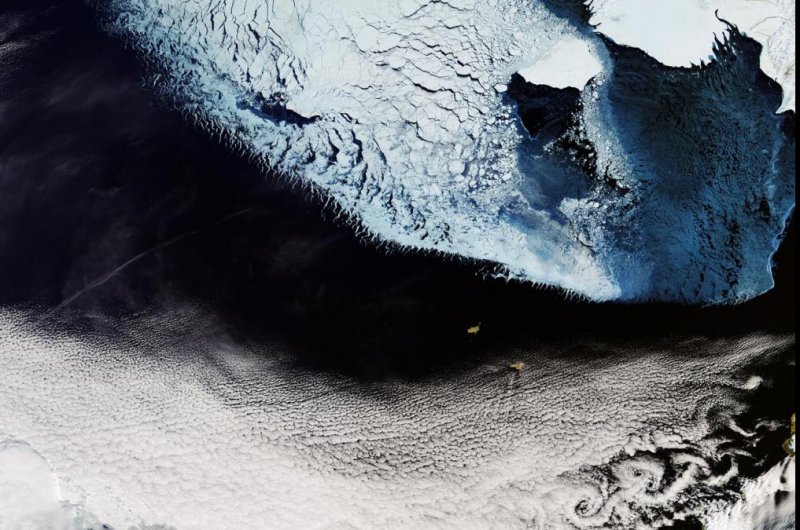 Beautiful Bering Strait image captured by Copernicus Sentinel-3A satellite