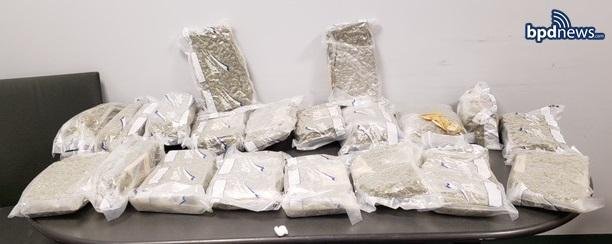 Boston police seized a package full of marijuana that was delivered to a building housing several radio stations. Photo courtesy of the Boston Police Department