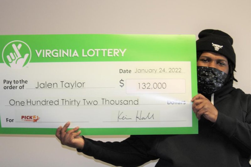 Jalen Taylor of Charlottesville, Va., won a $52,000 Pick 3 jackpot by buying 104 identical tickets for the Nov. 18 Pick 3 drawing, then won $80,000 two months later by buying 160 identical tickets for the Jan. 10 Pick 3 drawing. Photo courtesy of the Virginia Lottery