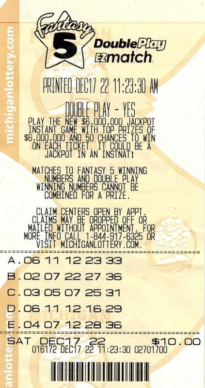 A Montmorency County, Mich., woman won a $327,985 Fantasy 5 lottery jackpot -- but didn't find out until several days after the drawing. Photo courtesy of the Michigan Lottery