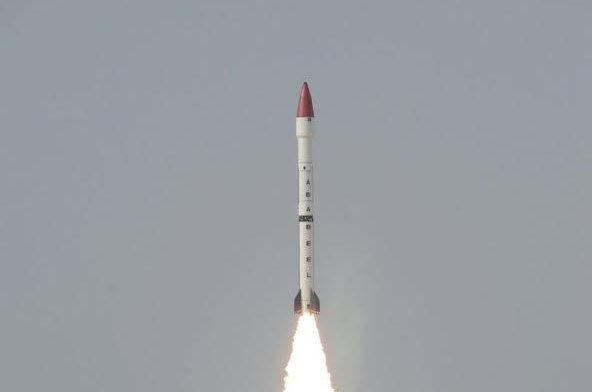 The Ababeel missile has a maximum range of 1,367 miles, and is capable of carrying multiple warheads. Photo courtesy of Pakistan's Inter Service Public Relations