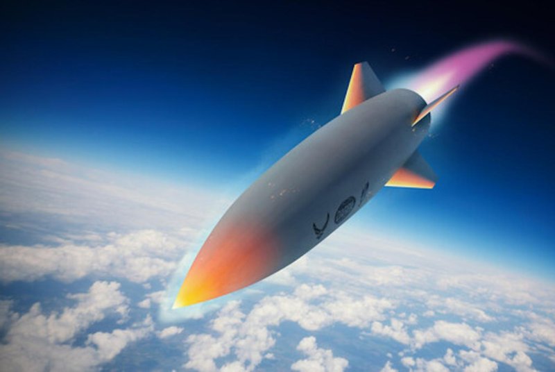 The recent test of the Hypersonic Air-breathing Weapon Concept recorded speeds faster than Mach 5 at an altitude above 60,000 feet for more than 300 nautical miles. It was launched mid-air from the wing of a U.S. Air Force B-52 strategic bomber. Illustration courtesy of Lockheed Martin