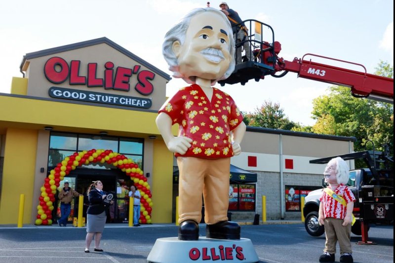 Ollie's Bargain Outlet celebrated its 40th anniversary by unveiling the world's largest bobblehead at its Harrisburg, Pa., store. Photo courtesy of Ollie's Bargain Outlet