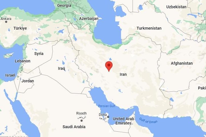 A drone strike caused an explosion at an ammunition factory in Isfahan late Saturday night, Iranian state media reported early Sunday. Image courtesy of Google Maps