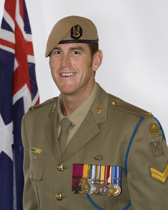 Corporal Benjamin Roberts-Smith VC, MG has been awarded the Victoria Cross for Australia for the most conspicuous gallantry in action in circumstances of extreme peril as Patrol Second-in-Command, Special Operations Task Group on Operation SLIPPER. Photo provided by the Department of Defence (Australia)