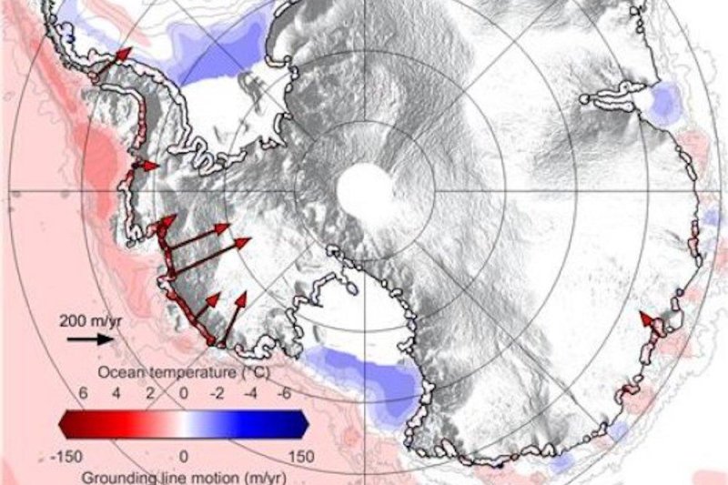 Antarctica's grounding lines are retreating across the seafloor