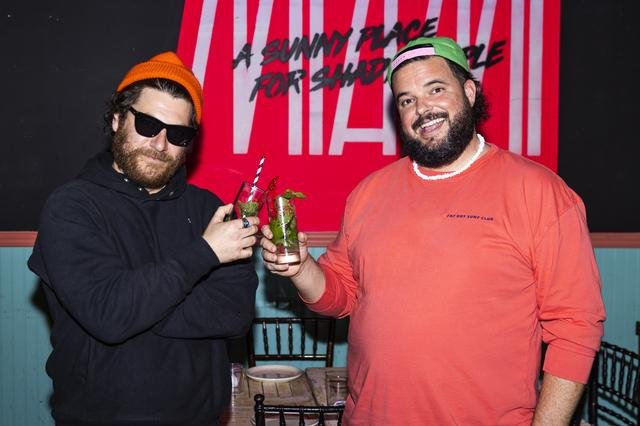Adam Pally (L) and Jon Gabrus drink their way through "101 Places to Party Before You Die." Photo courtesy of TruTV