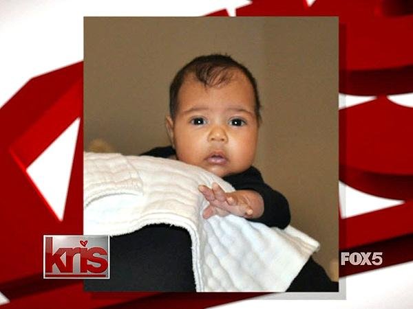 North West baby picture revealed by Kanye on Kris Jenner's show