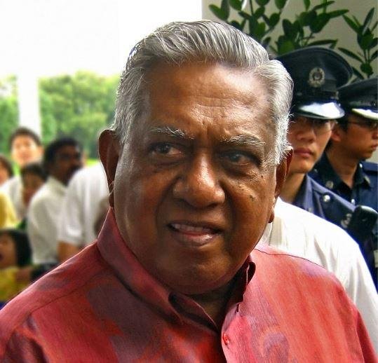 Former Singapore President S R Nathan died at age of 92 Monday after suffering a stroke on July 31. <a class="tpstyle" href="https://commons.wikimedia.org/wiki/File:President_of_Singapore_SR_Nathan.jpg">Photo by Wikimedia Commons/Calvin Teo</a>