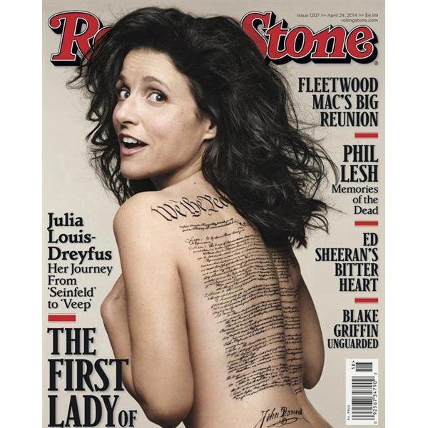 Julia Louis-Dreyfus' faux 'U.S. Constitution' tattoo sends history buffs into an uproar