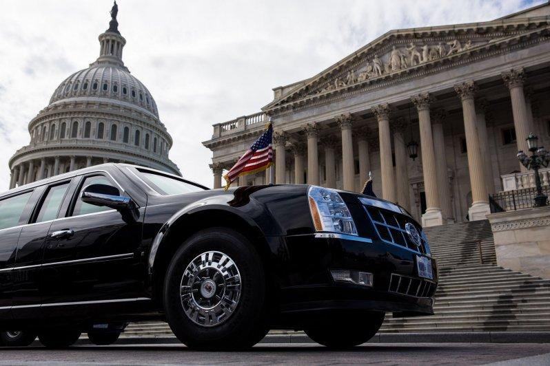 Former Secret Service Assistant Director Tony Ornato is expected to answer questions in front of the House Jan. 6 committee on Tuesday, including whether there was a physical altercation involving former President Donald Trump on that day inside the presidential limo (pictured). File Pool Photo by Drew Angerer/UPI