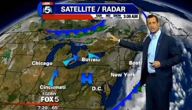 Anthony Weiner... does the weather? [VIDEO]