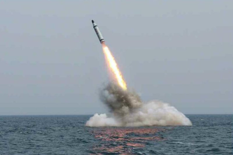 North Korea launched a SLBM in late April that traveled 20 miles before exploding in midair, but the launch failure has not deterred Pyongyang, according to Seoul. File Photo by Rodong Sinmun
