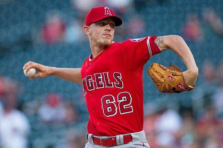 Parker Bridwell (10-3) allowed three hits, struck out three and walked one while lowering his ERA to 3.64 and becoming the team's second double-digit winner this season. Photo courtesy of Los Angeles Angels/Twitter