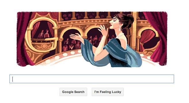 Maria Callas, Opera Diva, honored in Google Doodle