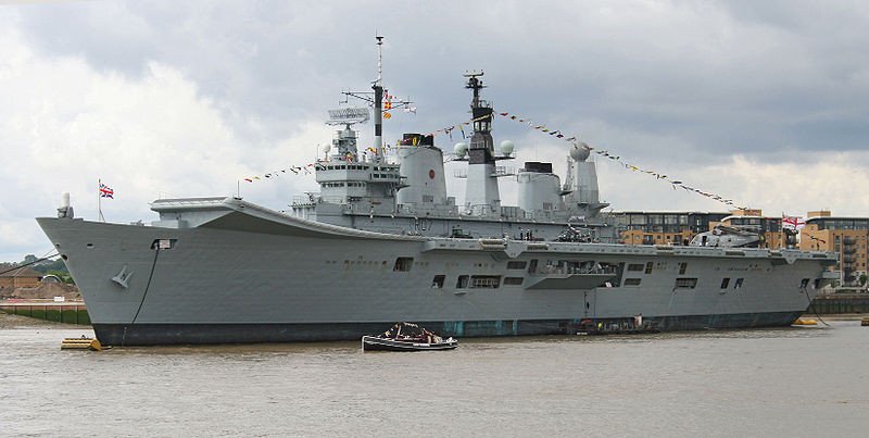 The HMS Ark Royal in 2007, courtesy of Ian Visits via Wikimedia Commons.