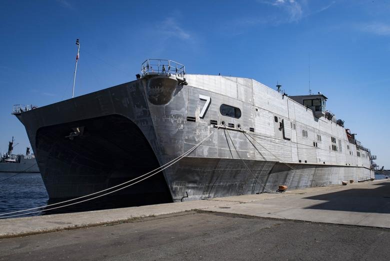 USNS Carson City is the seventh of nine expeditionary fast transport ships in Military Sealift Command's inventory with a primary mission of providing rapid transport of military equipment and personnel. Photo by Mass Communications Spec. First Class Kyle Steckler/U.S. Navy