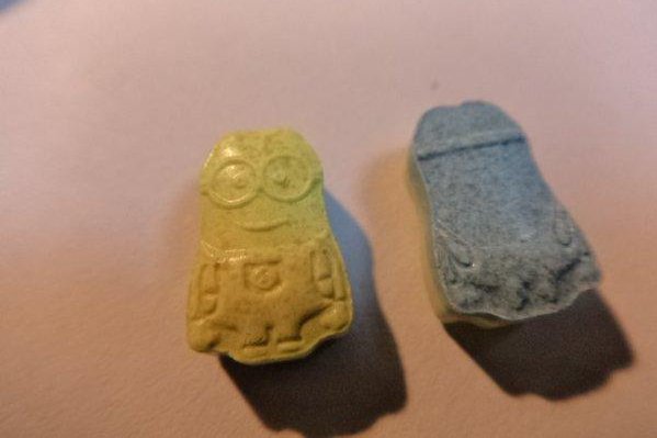 One of the 101 Minion-shaped ecstasy pills seized by customs officials in Chile. Chilean Customs/Twitter