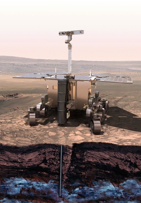 Artist's impression of proposed ExoMars mission rover. Credit: ESA