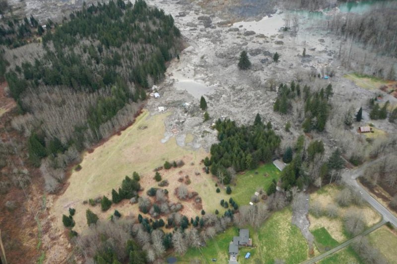 The mudslide in Washington Saturday buried a square mile in the village of Oso, covering 49 buildings and part of a highway. While the official death toll Wednesday was 16, about 175 people remained unaccounted for. (Snohomish County)