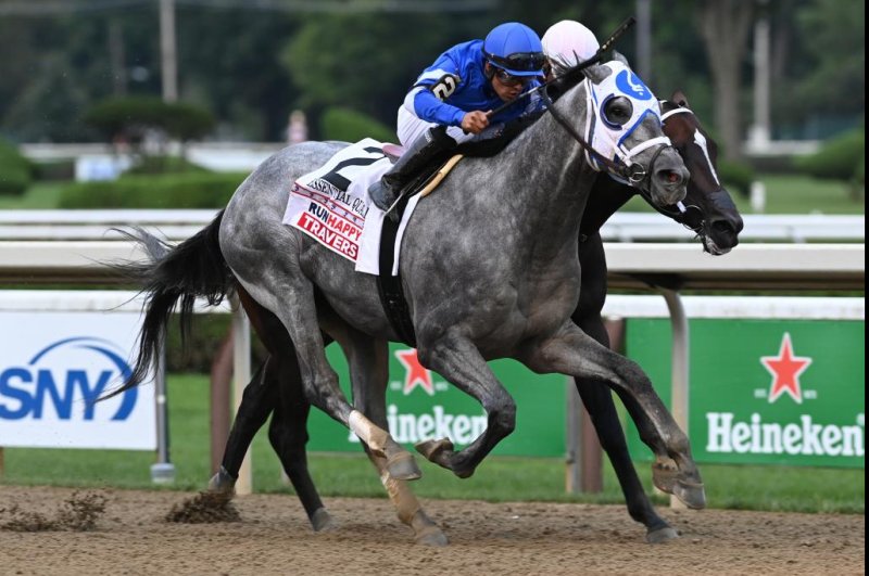 Essential Quality, shown winning the Grade I Travers, is among the favorites in a Breeders' Cup Classic field announced this week. Photo courtesy of New York Racing Association