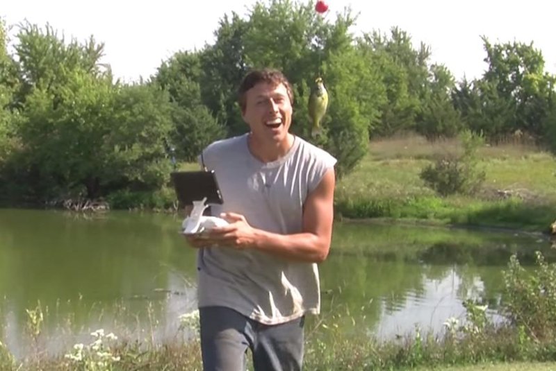 Kansas farmer goes drone fishing in viral video