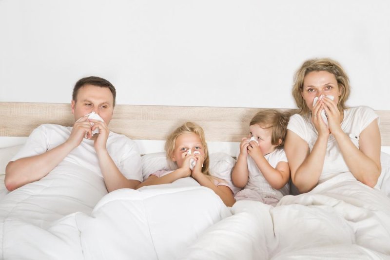 Families with 2, 3, or 4 children have some type of virus present in their household just under 60 percent of the time. Photo by Andrey_Popov/Shutterstock