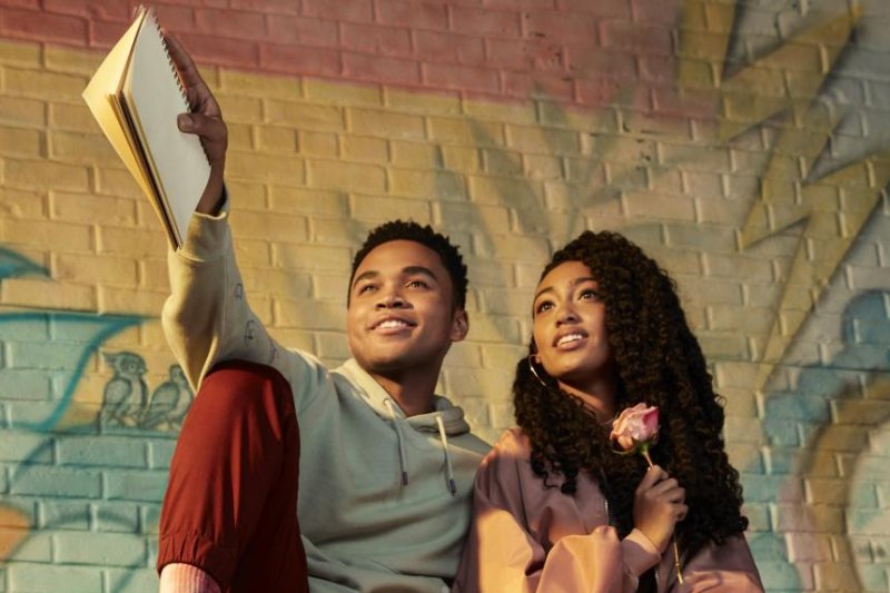 Chosen Jacobs (L) and Lexi Underwood will be seen in "Sneakerella," starting Friday. Photo courtesy of Disney+