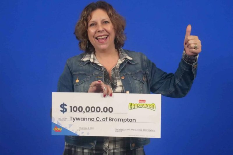 Tywanna Carew of Brampton, Ontario, won her second $74,325.40 lottery in two years from a scratch-off ticket. Photo courtesy of the Ontario Lottery and Gaming Corp.
