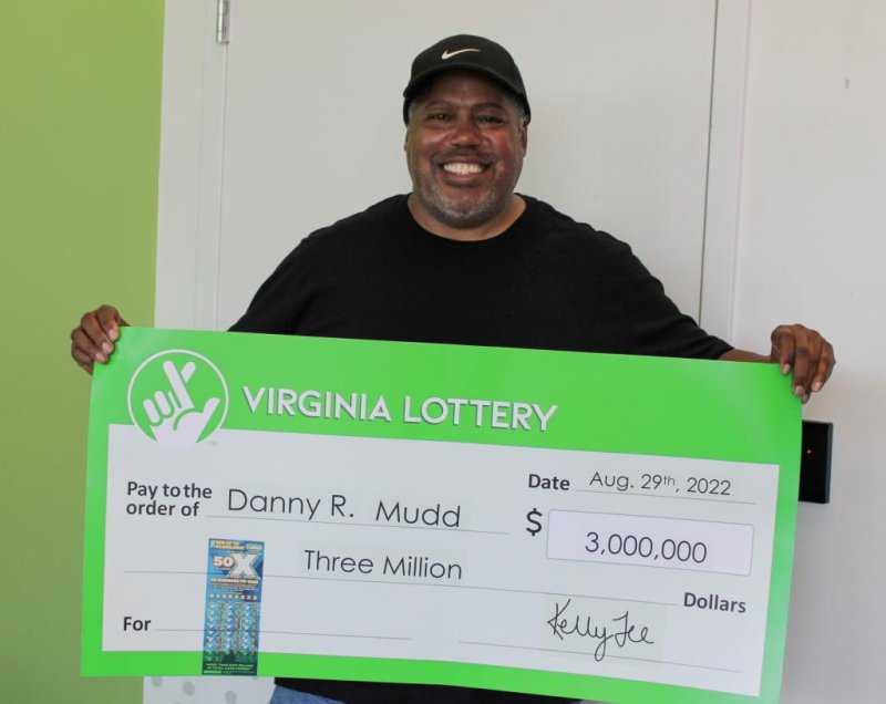 Danny Mudd won a $3 million prize from a Virginia Lottery scratch-off ticket just three years after his brother, Terry, won a $1 million jackpot. Photo courtesy of the Virginia Lottery