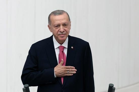 Turkish President Recep Tayyip Erdogan was sworn in for a third term Saturday. Photo by Turkish President Press Office/UPI