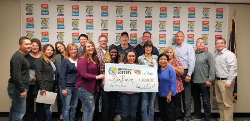 Workers in a Michigan office are splitting a $1 million lottery prize thanks to a mistake made by their designated buyer. Photo courtesy of the Michigan Lottery