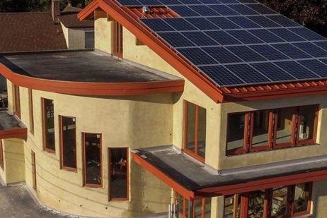 The Highland Hemp House in Bellingham, Wash., is a solar-powered 1800s home with hempcrete-insulated walls. Photo courtesy of Hempitecture Inc.