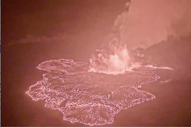 Kilauea volcano on the island of Hawaii erupted Wednesday, according to the Hawaiian Volcano Observatory. Photo Courtesy of Hawaii Emergency Management Agency/Twitter
