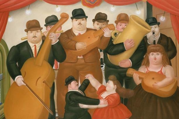World-renowned Colombian artist Fernando Botero died Friday at 91. He had struggled with pneumonia. Pictured is one of his most famous paintings -- Dancing in Colombia (1980). It's on exhibit at the Metropolitan Museum of Art. Image via The Met