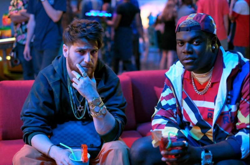 Adam Pally (L) and Sam Richardson play a rapper's entourage who lose their meal ticket in "Champaign ILL." Photo courtesy of Sony Pictures Television