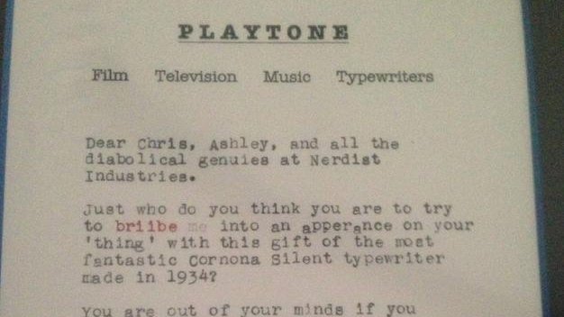 See Tom Hanks' typewritten letter to the Nerdist Channel
