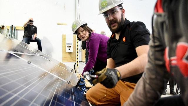 Alberta Environment Minister Shannon Phillips puts government weight behind efforts to advance solar installations for provincial residents. Photo courtesy of the provincial government of Alberta.