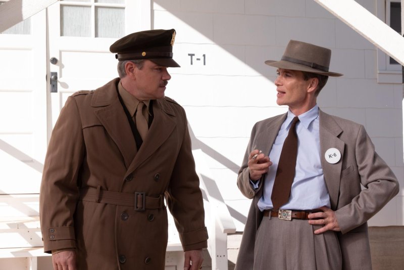 Matt Damon (L) and Cillian Murphy star in "Oppenheimer." Photo courtesy of Universal Pictures