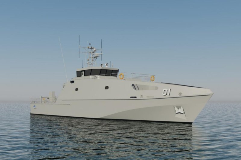 Austal's Pacific Patrol Boat Replacement Project is an effort to design and produce new maritime security vessels for Pacific island nations. Pictured, a concept design for the Pacific Patrol Boat Replacement. Photo courtesy of Austal