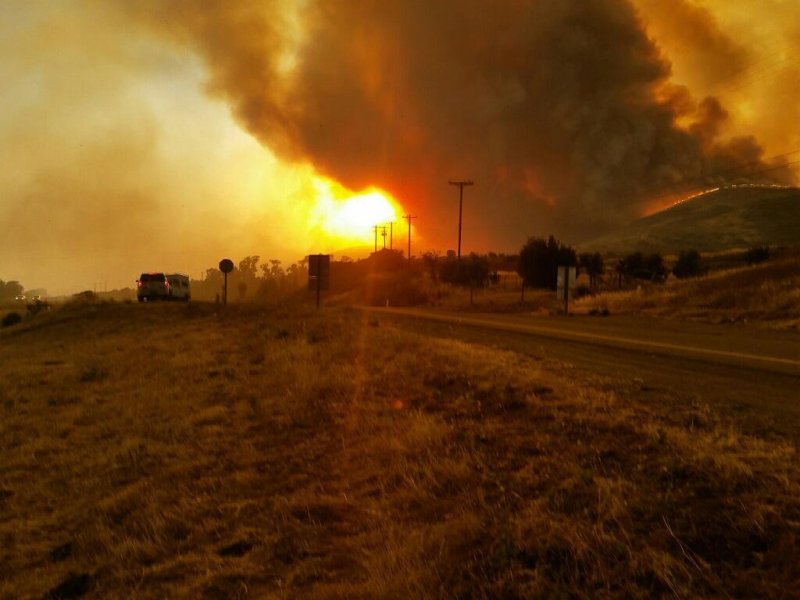 Weekend wildfires were reported in eight Western states as the Southwest saw temperatures of 120 degrees, with no respite from the heat expected until Tuesday. Photo courtesy of InciWeb/U.S. Forestry Service