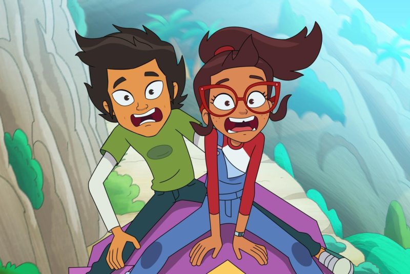 Manny Jacinto and Auli'i Cravalho voice characters in the new animated series "Hailey's On It." Image courtesy of Disney