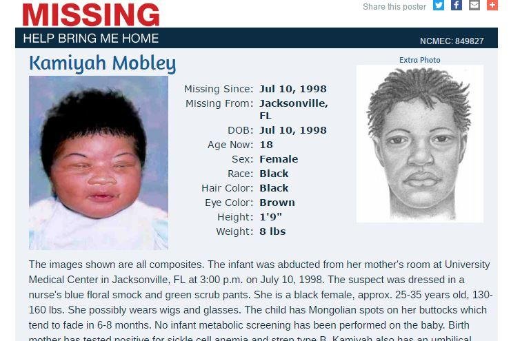 Florida newborn kidnapped from hospital in 1998 found alive