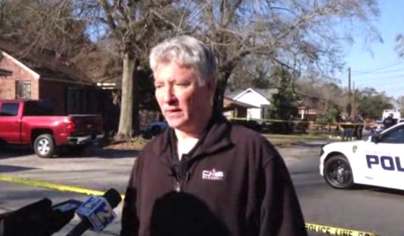 District Attorney Hillar C. Moore III said two Baton Rouge police officers are "lucky to be alive" after they were a suspect opened fire after a car chase during a report of damaged property. Both officers are in stable condition after being treated for gunshot wounds, while the suspect received surgery and remains in critical condition. Screenshot from The Advocate/Inform